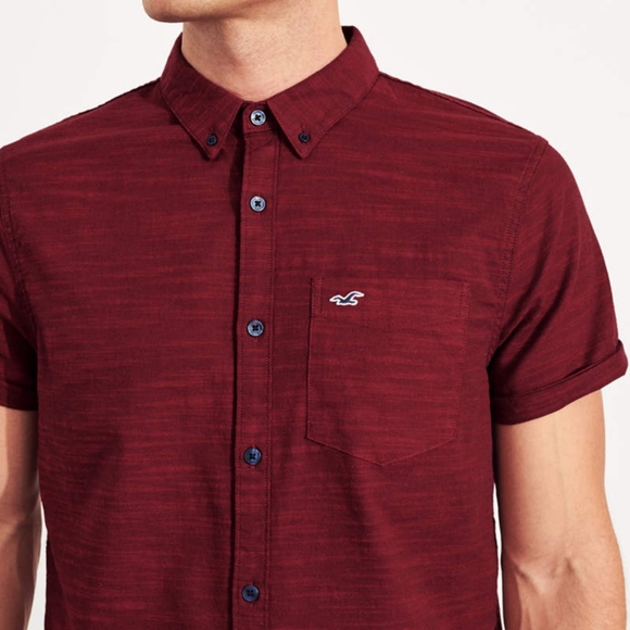 Hollister Stretch Oxford Slim Fit Shirt 